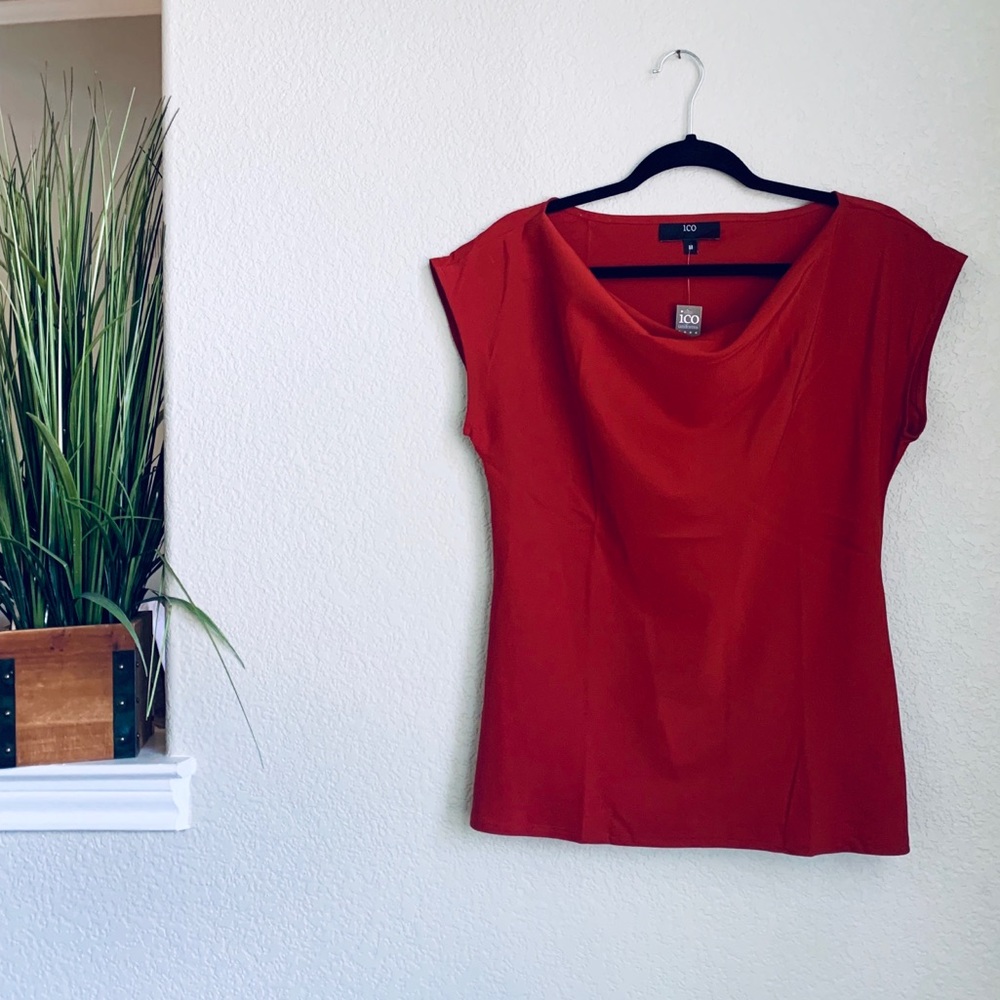 NWT ICO Cowl Neck Blouse